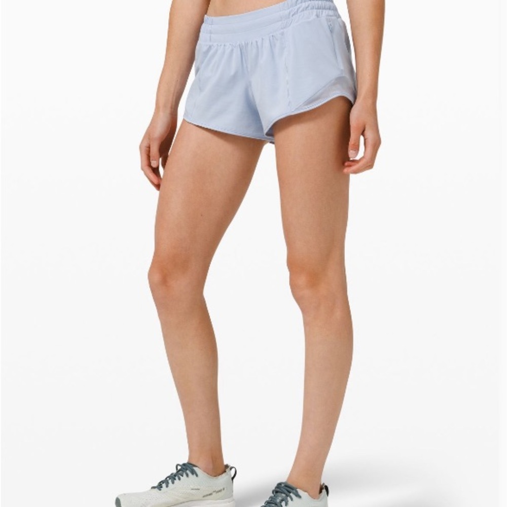 Lululemon Hotty Hot Low Rise 2.5 Shorts: Light Blue